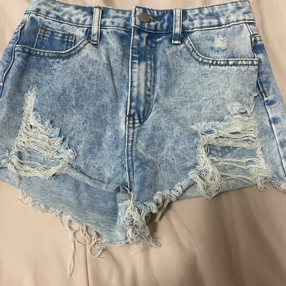 Distressed Denim Women Shorts